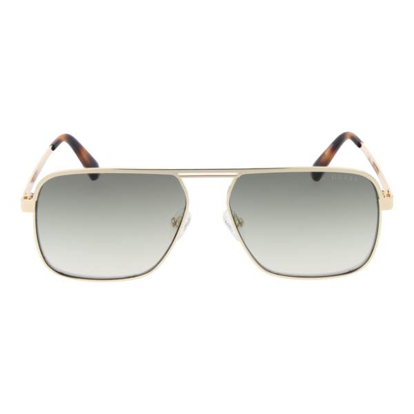 Guess Sonnenbrille GU6939 5832P – Frontansicht mit Metall Rahmen und Grün Gläsern