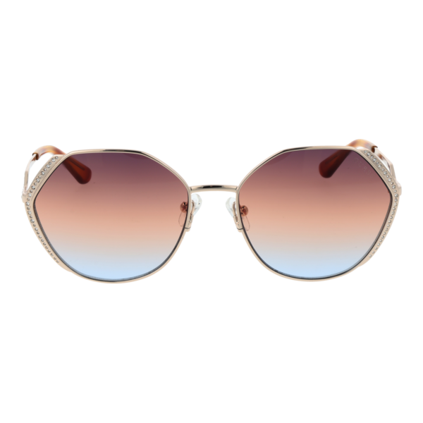 Guess Sonnenbrille GU7842-S 5833F – Frontansicht mit Metall Rahmen und Rosa Gläsern