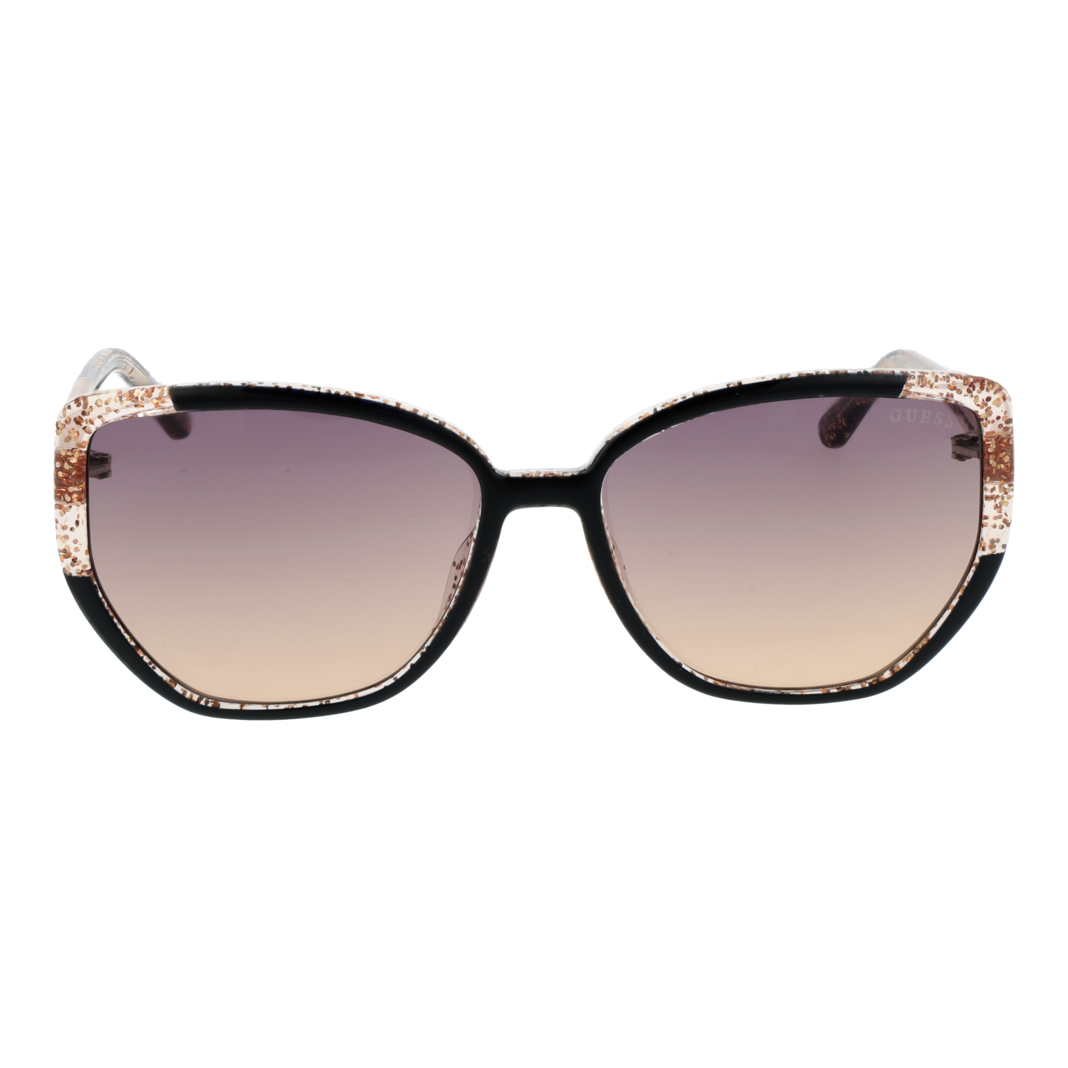 Guess Sonnenbrille GU7882 5501Z – Frontansicht mit Kunststoff Rahmen und Lila Gläsern
