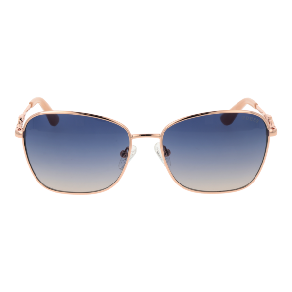Guess Sonnenbrille GU7884 5728W – Frontansicht mit Metall Rahmen und Blau Gläsern