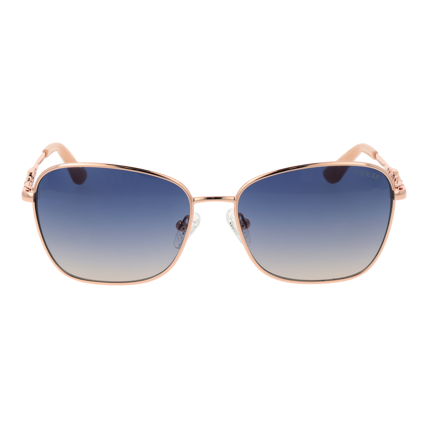 Guess Sonnenbrille GU7884 5728W – Frontansicht mit Metall Rahmen und Blau Gläsern
