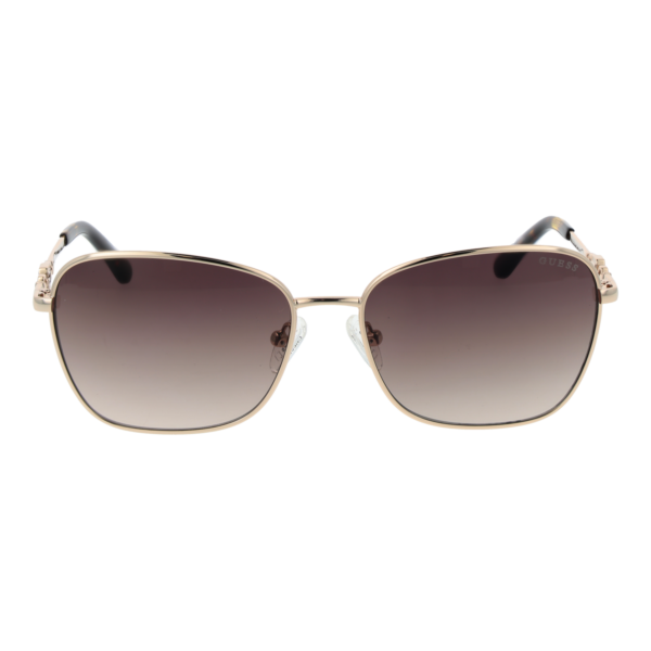 Guess Sonnenbrille GU7884 5732F – Frontansicht mit Metall Rahmen und Braun Gläsern