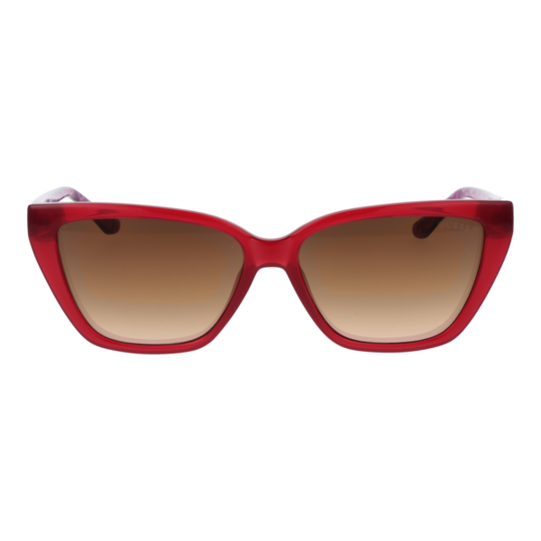 Guess Sonnenbrille GU7919 5869G – Frontansicht mit Kunststoff Rahmen und Braun Gläsern