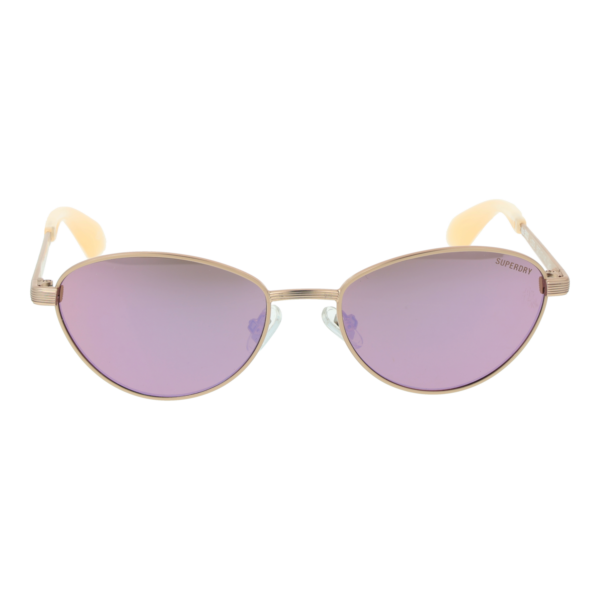 Superdry Sonnenbrille SDS 5002 52072 – Frontansicht mit Metall Rahmen und Gold Gläsern