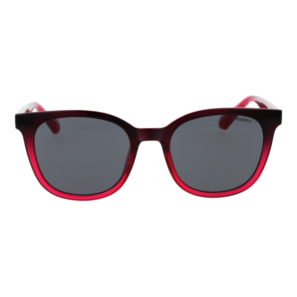 Superdry Sonnenbrille SDS 5032 53108 – Frontansicht mit Kunststoff Rahmen und Grau Gläsern