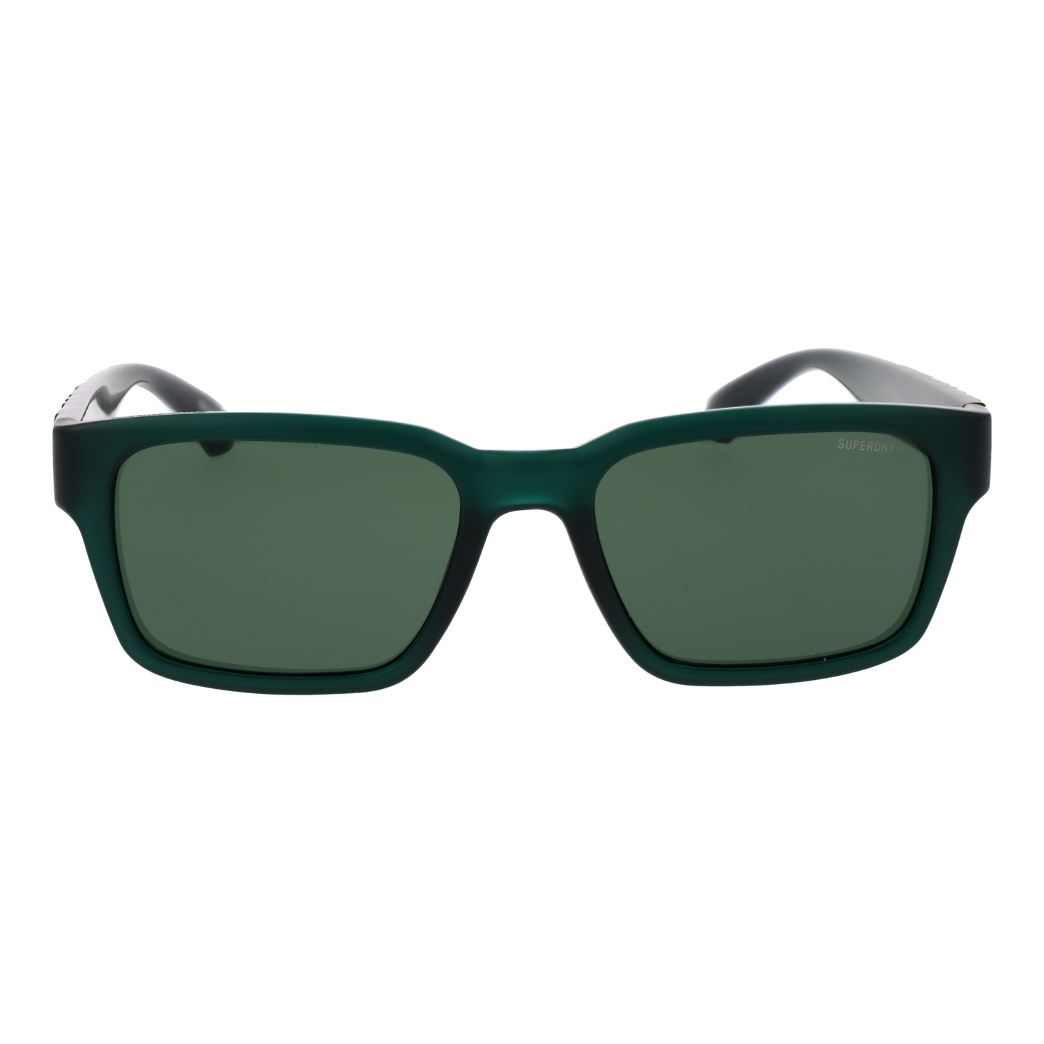 Superdry Sonnenbrille SDS 5040 55154 – Frontansicht mit Kunststoff Rahmen und Grün Gläsern