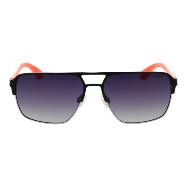 Superdry Sonnenbrille SDS 5042 59004 – Frontansicht mit Metall Rahmen und Grau Gläsern
