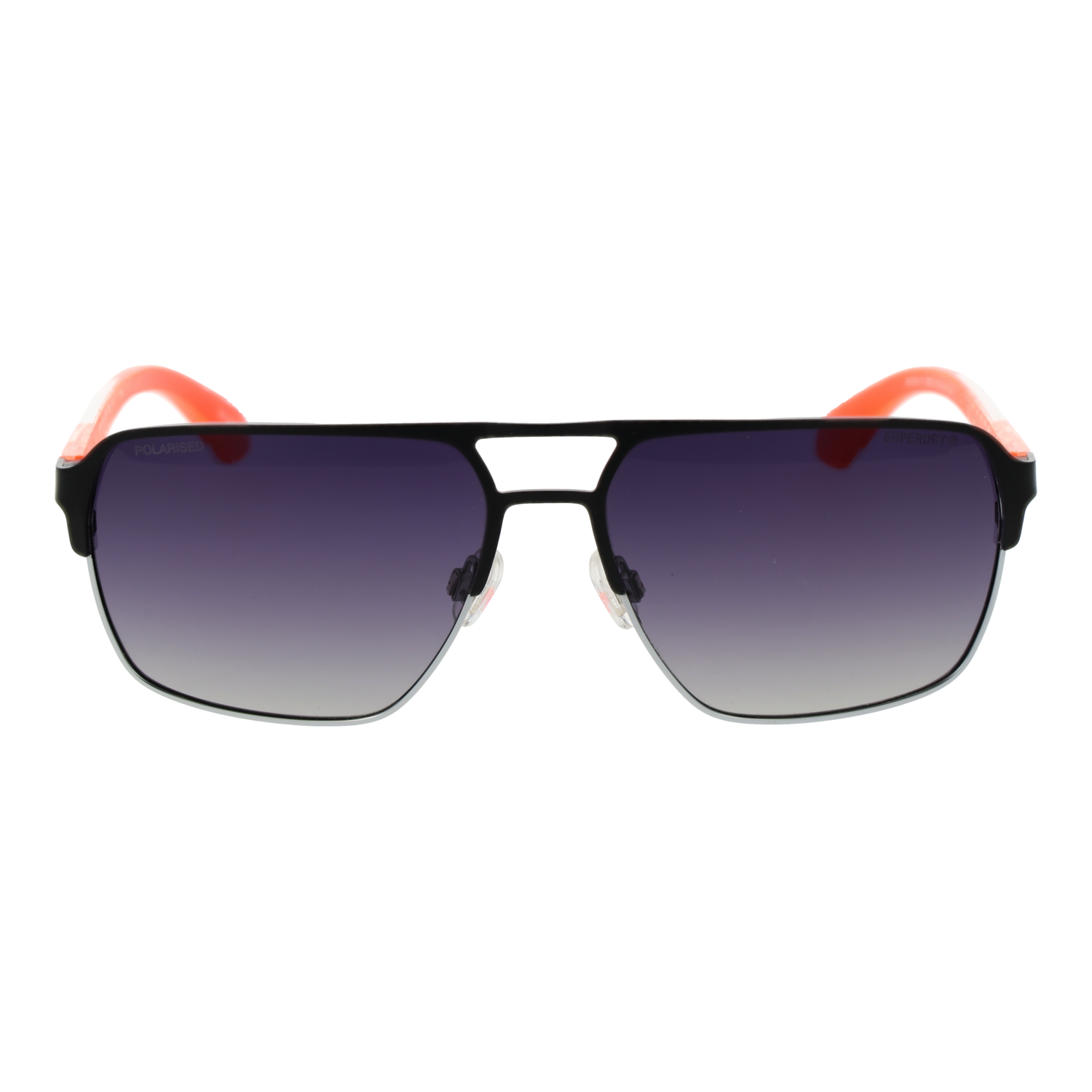 Superdry Sonnenbrille SDS 5042 59004 – Frontansicht mit Metall Rahmen und Grau Gläsern