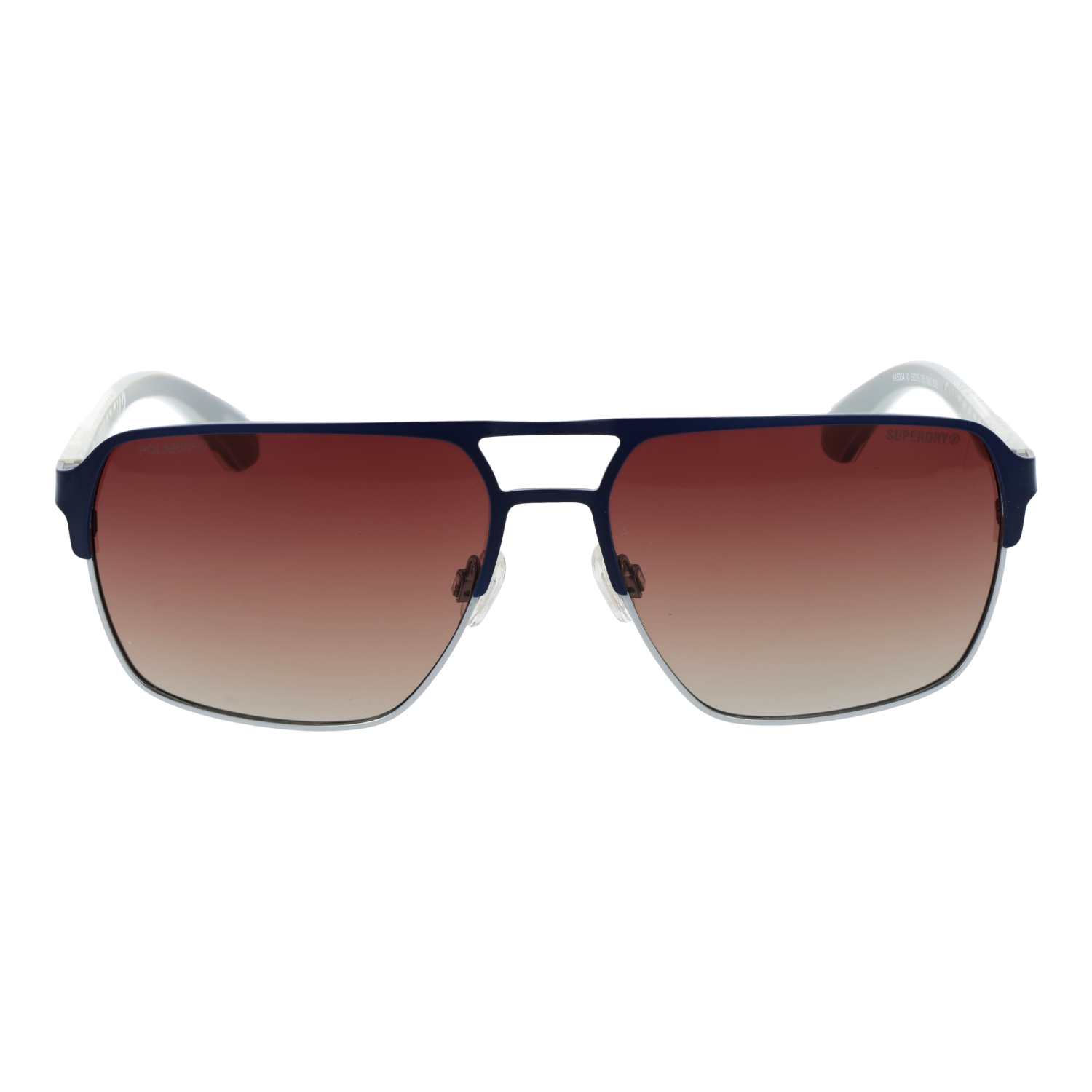 Superdry Sonnenbrille SDS 5042 59006 – Frontansicht mit Metall Rahmen und Braun Gläsern