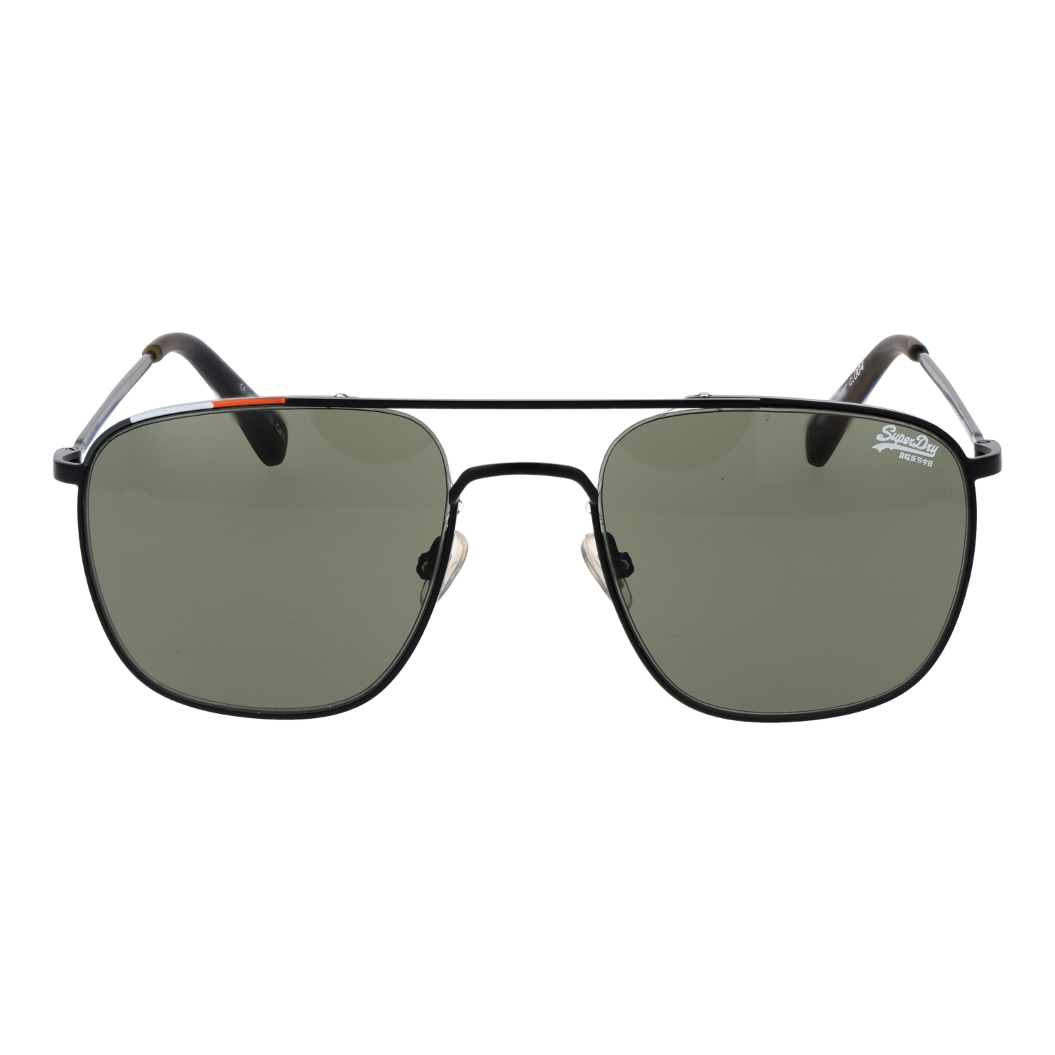 Superdry Sonnenbrille SDS Archer 52004 – Frontansicht mit Metall Rahmen und Grün Gläsern