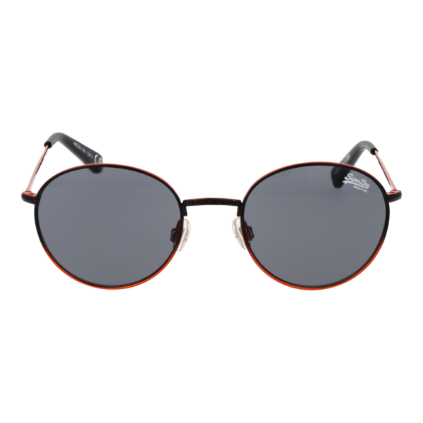 Superdry Sonnenbrille SDS Enso 49004 – Frontansicht mit Metall Rahmen und Grau Gläsern