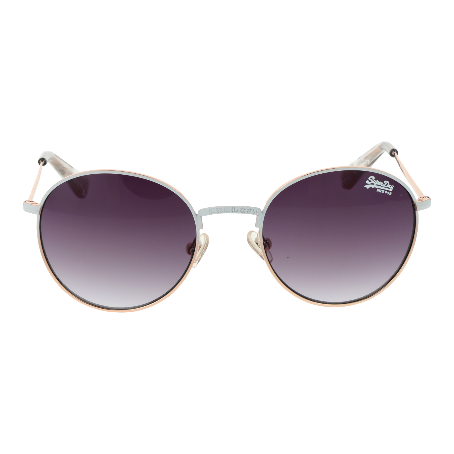 Superdry Sonnenbrille SDS Enso 49017 – Frontansicht mit Metall Rahmen und Grau Gläsern