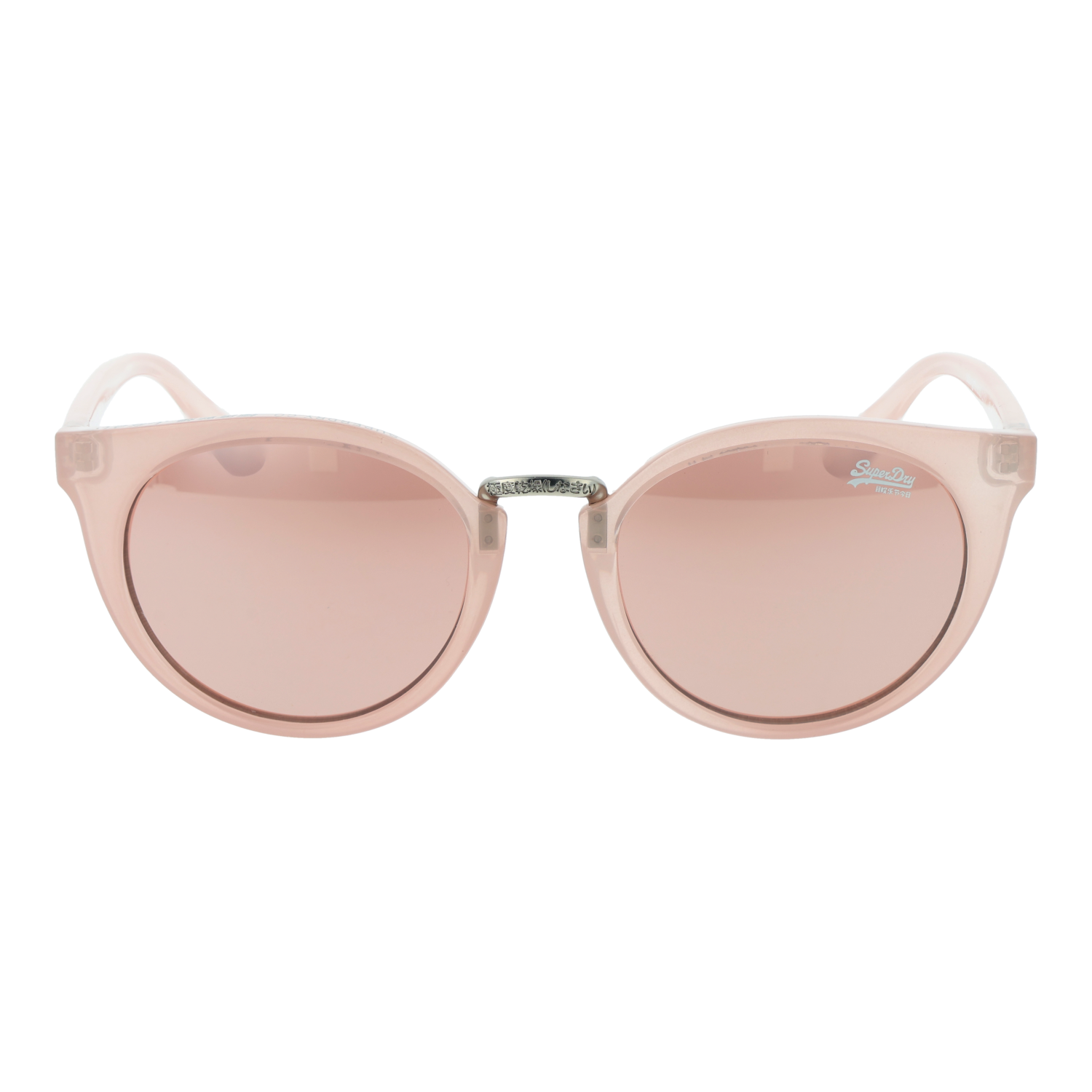 Superdry Sonnenbrille SDS Girlfriend 50172 – Frontansicht mit Kunststoff Rahmen und Pink Gläsern