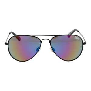 Superdry Sonnenbrille SDS Heritage 58027 – Frontansicht mit Metall Rahmen und Grau Gläsern