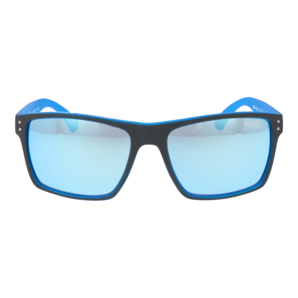 Superdry Sonnenbrille SDS Kobe 56105 – Frontansicht mit Kunststoff Rahmen und Blau Gläsern
