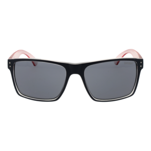 Superdry Sonnenbrille SDS Kobe 56189 – Frontansicht mit Kunststoff Rahmen und Grau Gläsern