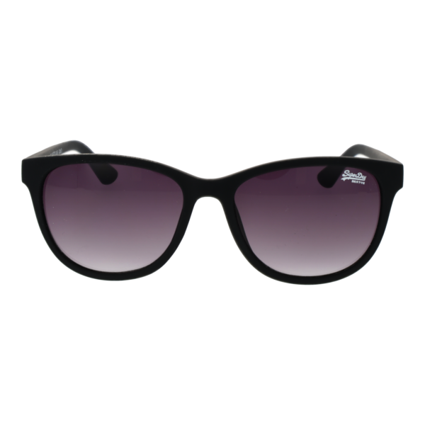 Superdry Sonnenbrille SDS Lizzie 55104 – Frontansicht mit Kunststoff Rahmen und Lila Gläsern