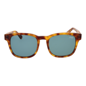 Superdry Sonnenbrille SDS Montego 53112 – Frontansicht mit Kunststoff Rahmen und Türkis Gläsern
