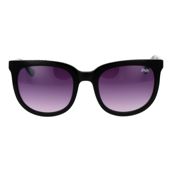 Superdry Sonnenbrille SDS Phoenix 55104 – Frontansicht mit Kunststoff Rahmen und Lila Gläsern