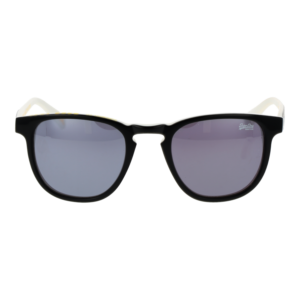 Superdry Sonnenbrille SDS Roku 48196 – Frontansicht mit Kunststoff Rahmen und Grau Gläsern