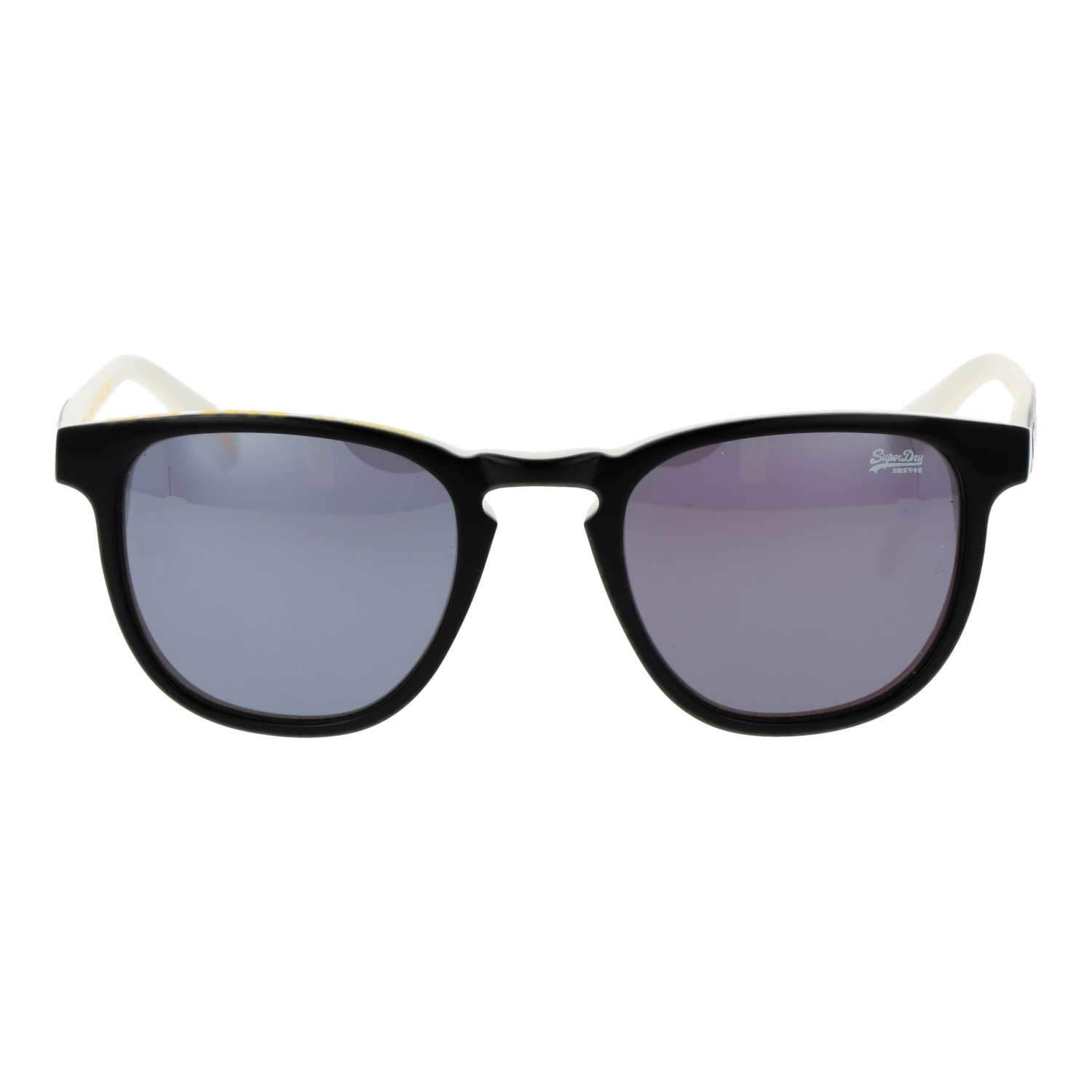 Superdry Sonnenbrille SDS Roku 48196 – Frontansicht mit Kunststoff Rahmen und Grau Gläsern