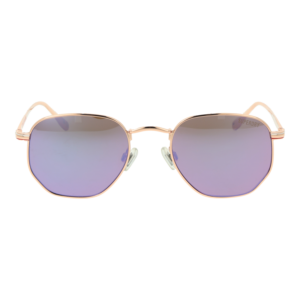 Superdry Sonnenbrille SDS Studiocrew 51272 – Frontansicht mit Metall Rahmen und Rosa Gläsern