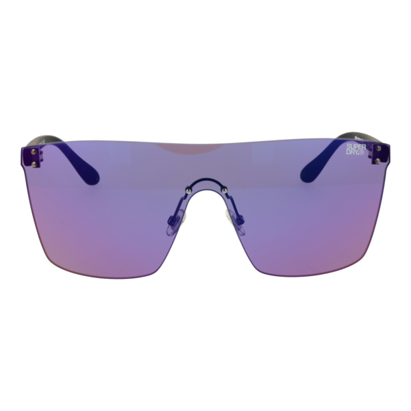 Superdry Sonnenbrille SDS Supersynth 14127 – Frontansicht mit Kunststoff Rahmen und Grau Gläsern