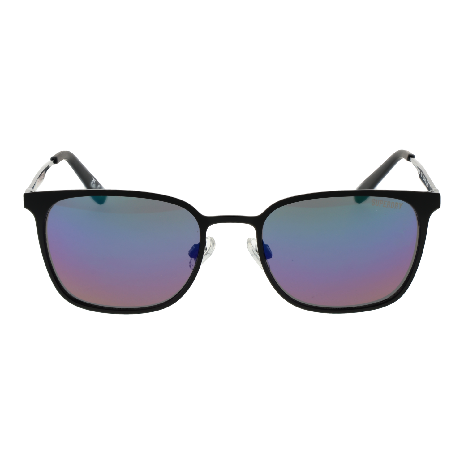 Superdry Sonnenbrille SDS Vintageduo 53027 – Frontansicht mit Metall Rahmen und Grau Gläsern
