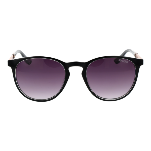 Superdry Sonnenbrille SDS Vintagesuika 51104 – Frontansicht mit Kunststoff Rahmen und Lila Gläsern