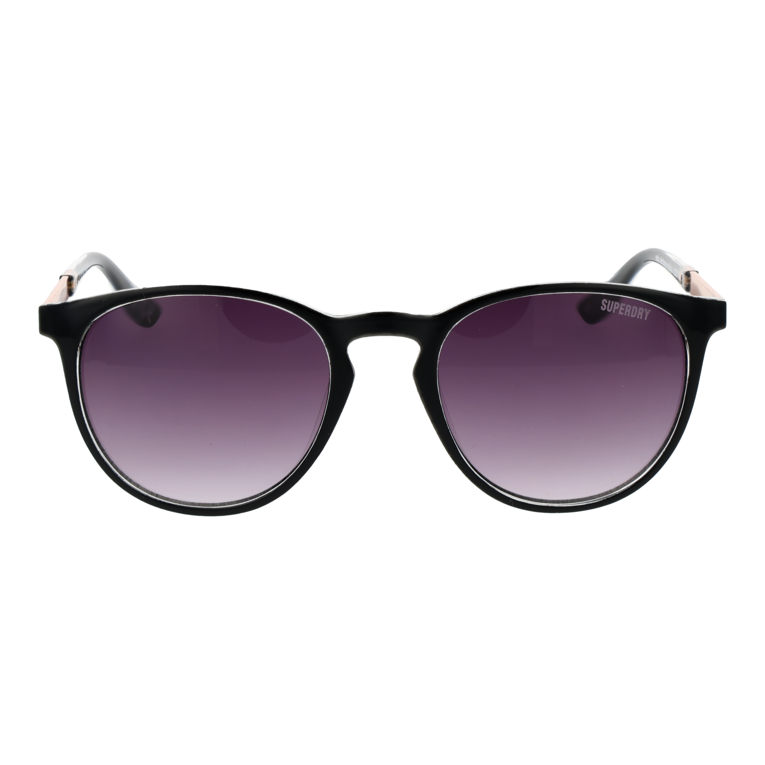 Superdry Sonnenbrille SDS Vintagesuika 51104 – Frontansicht mit Kunststoff Rahmen und Lila Gläsern