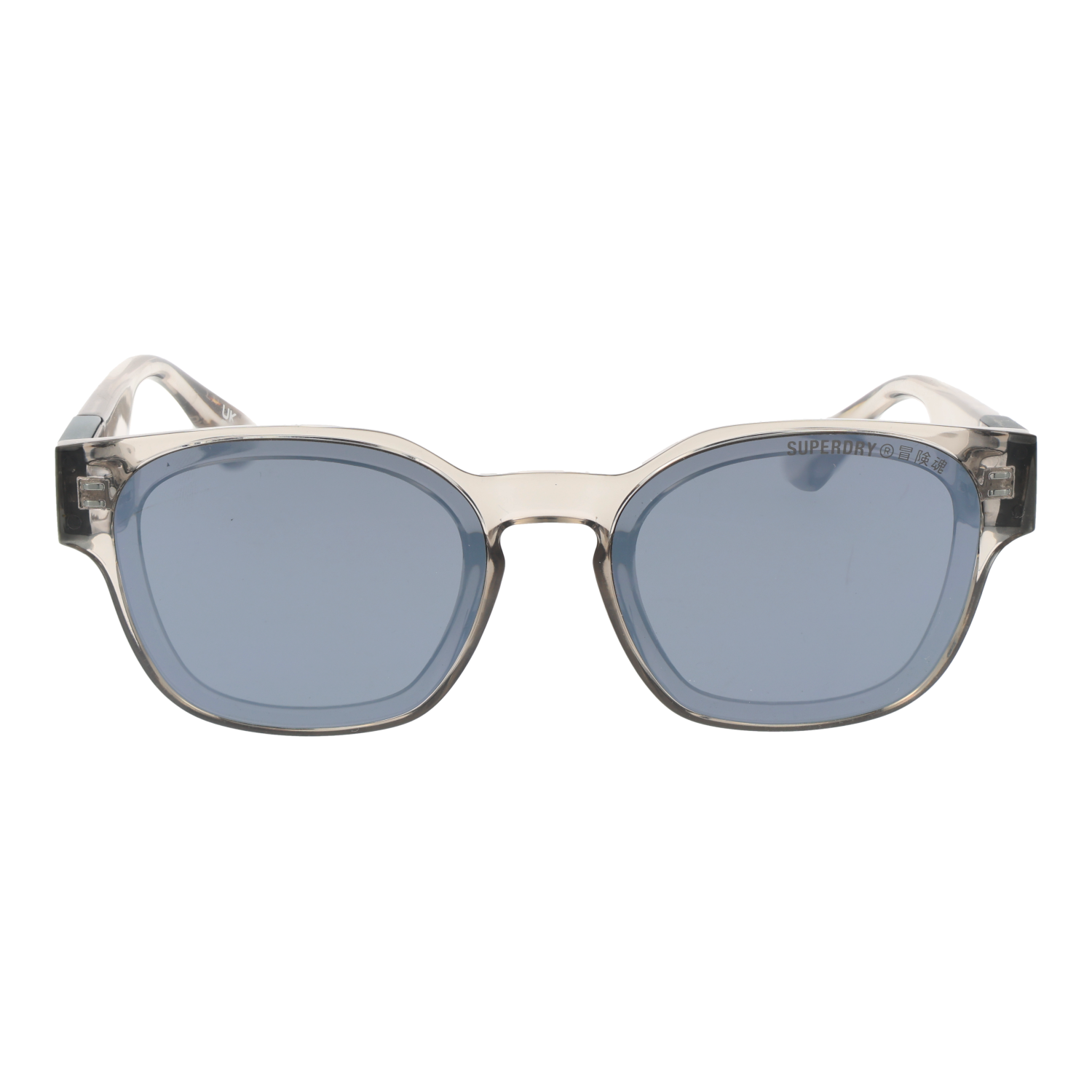 Superdry Sonnenbrille SDS Xmono 53108 – Frontansicht mit  Rahmen und Blau Gläsern