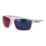 Nike Rechteck Sonnenbrille V24006 60133 in Weiß – 45° Seitenansicht