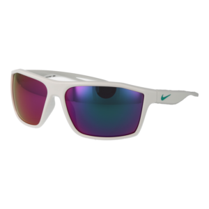 Nike Rechteck Sonnenbrille V24006 60133 in Weiß – 45° Seitenansicht