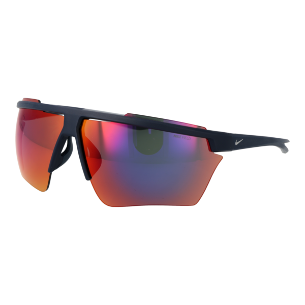 Nike Rechteck Sonnenbrille V24007 80451 in Blau – 45° Seitenansicht