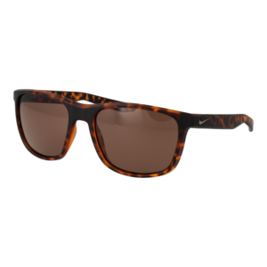 Nike Rechteck Sonnenbrille DV2155 57202 in Braun – 45° Seitenansicht