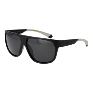 Polaroid Quadrat Sonnenbrille PLD 7053/S 60003M9 in Schwarz – 45° Seitenansicht