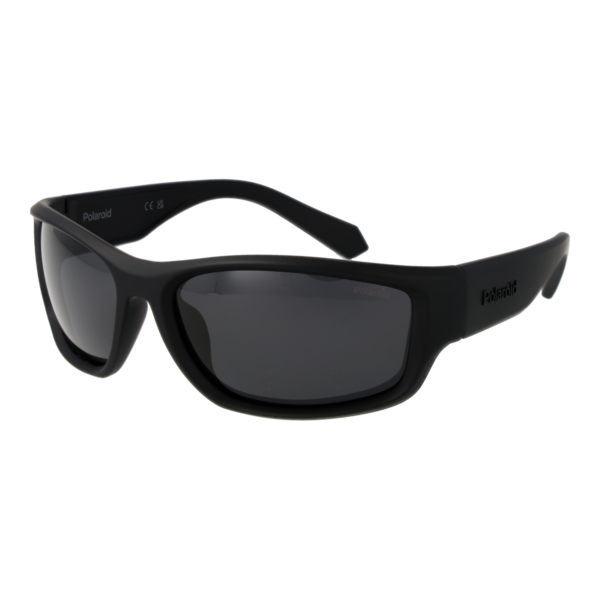 Polaroid Rechteck Sonnenbrille PLD 2166/S 62003M9 in Schwarz – 45° Seitenansicht
