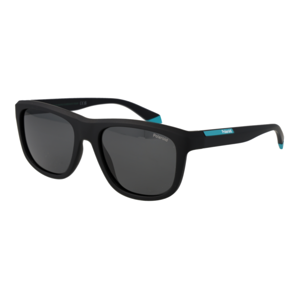 Polaroid Sonnenbrille PLD 2163/S 54003M9 – 45° Seitenansicht Polaroid Rechteck Sonnenbrille PLD 2163/S 54003M9 in Schwarz – 45° Seitenansicht