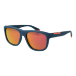 Polaroid Quadrat Sonnenbrille PLD 2163/S 545BFOZ in Blau – 45° Seitenansicht