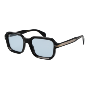 David Beckham Quadrat Sonnenbrille DB 7147/S 52807QZ in Schwarz – 45° Seitenansicht
