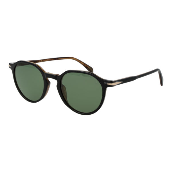 David Beckham Panto Sonnenbrille DB 1217/S 50PPOO7 in Schwarz – 45° Seitenansicht