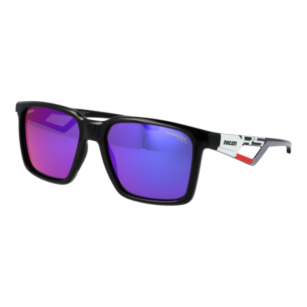 Carrera Ducati Rechteck Sonnenbrille CARDUC 065/S 5680SZ0 in Schwarz – 45° Seitenansicht