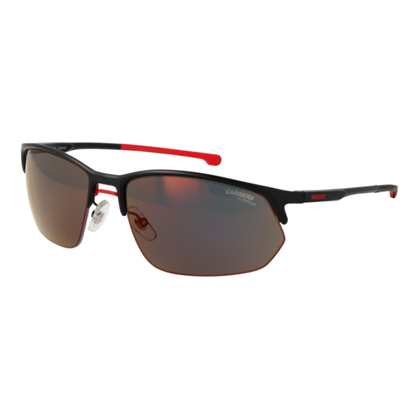Carrera Ducati Rechteck Sonnenbrille CARDUC 064/S 65003H4 in Schwarz – 45° Seitenansicht