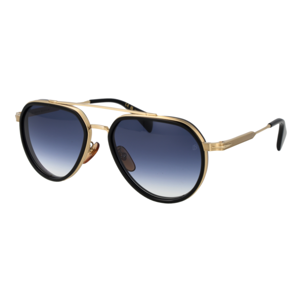 David Beckham Pilotenbrille Sonnenbrille DB 1226/G/S 57RHL84 in Schwarz – 45° Seitenansicht