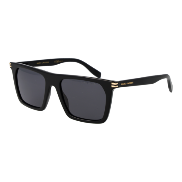 Marc Jacobs Rechteck Sonnenbrille MARC 908/S 53807IR in Schwarz – 45° Seitenansicht