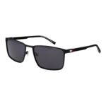Tommy Hilfiger Rechteck Sonnenbrille TH 2319/S 59807IR in Schwarz – 45° Seitenansicht