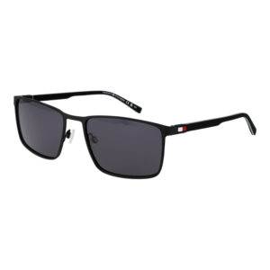 Tommy Hilfiger Rechteck Sonnenbrille TH 2319/S 59807IR in Schwarz – 45° Seitenansicht