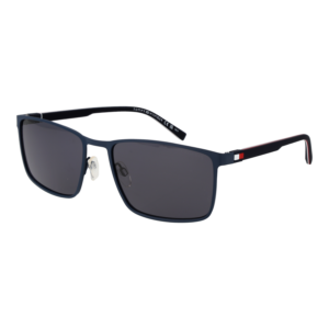 Tommy Hilfiger Rechteck Sonnenbrille TH 2319/S 59PJPIR in Blau – 45° Seitenansicht
