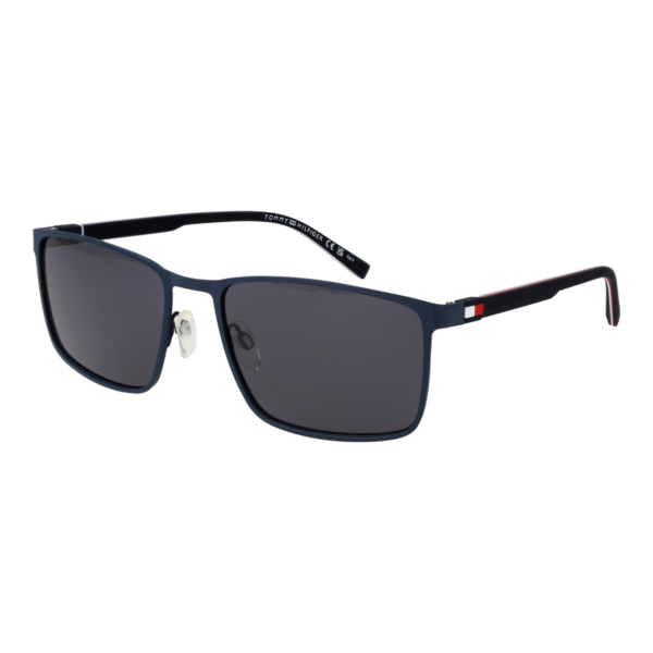 Tommy Hilfiger Rechteck Sonnenbrille TH 2319/S 59PJPIR in Blau – 45° Seitenansicht
