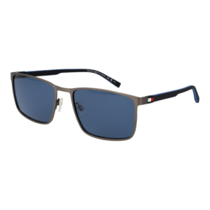Tommy Hilfiger Rechteck Sonnenbrille TH 2319/S 59R80KU in Gunmetal – 45° Seitenansicht